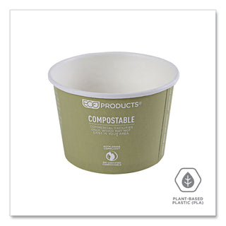 Eco-Products® World Art Renewable and Compostable Food Container, 16 oz, Seafoam, 25/Pack, 20 Packs/Carton (ECPEP-BSC16-WA)