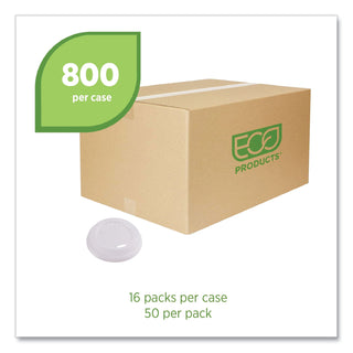 Eco-Products® EcoLid Renewable/Compostable Hot Cup Lids, PLA Fits 8 oz Hot Cups, 50/Packs, 16 Packs/Carton (ECOEPECOLID8)