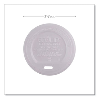 Eco-Products® EcoLid Renewable/Compostable Hot Cup Lids, PLA Fits 8 oz Hot Cups, 50/Packs, 16 Packs/Carton (ECOEPECOLID8)