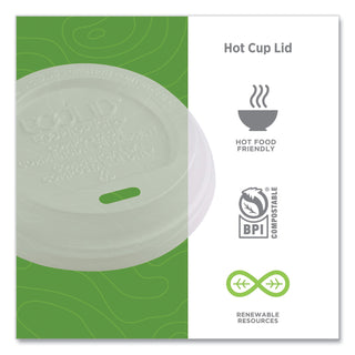 Eco-Products® EcoLid Renewable/Compostable Hot Cup Lids, PLA Fits 8 oz Hot Cups, 50/Packs, 16 Packs/Carton (ECOEPECOLID8)
