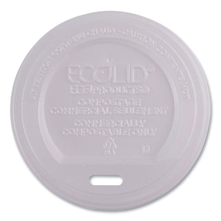 Eco-Products® EcoLid Renewable/Compostable Hot Cup Lids, PLA Fits 8 oz Hot Cups, 50/Packs, 16 Packs/Carton (ECOEPECOLID8)