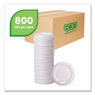 Eco-Products® EcoLid Renewable/Compostable Hot Cup Lid, PLA, Fits 10-20 oz Hot Cups, 50/Pack, 16 Packs/Carton (ECOEPECOLIDW)