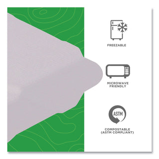 Eco-Products® Vanguard Renewable and Compostable Sugarcane Clamshells, 3-Compartment, 9 x 9 x 3, White, 200/Carton (ECOEPHC93NFA)