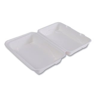 Eco-Products® Vanguard Renewable and Compostable Sugarcane Clamshells, 1-Compartment, 9 x 6 x 3, White, 250/Carton (ECOEPHC96NFA)