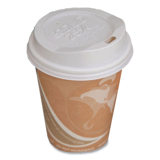 Eco-Products® EcoLid 25% Recy Content Hot Cup Lid, White, Fits 8oz Hot Cups, 100/PK, 10 PK/CT (ECOEPHL8WR)