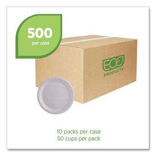 Eco-Products® Vanguard Renewable and Compostable Sugarcane Plates, 10", White, 500/Carton (ECOEPP005NFA)