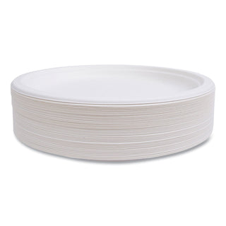 Eco-Products® Vanguard Renewable and Compostable Sugarcane Plates, 10", White, 500/Carton (ECOEPP005NFA)
