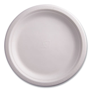 Eco-Products® Renewable & Compostable Sugarcane Plates, 9", 500/Carton (ECOEPP013)