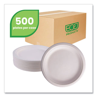 Eco-Products® Renewable & Compostable Sugarcane Plates, 9", 500/Carton (ECOEPP013)