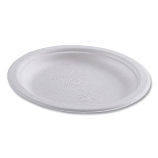 Eco-Products® Vanguard Renewable and Compostable Sugarcane Plates, 6", White, 1,000/Carton (ECOEPP016NFA)