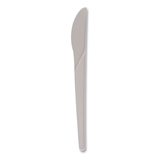 Eco-Products® Plantware Compostable Cutlery, Knife, 6", Pearl White, 50/Pack, 20 Pack/Carton (ECOEPS011)