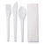 Eco-Products® Plantware Compostable Cutlery Kit, Knife/Fork/Spoon/Napkin, 6", Pearl White, 250 Kits/Carton (ECOEPS015)