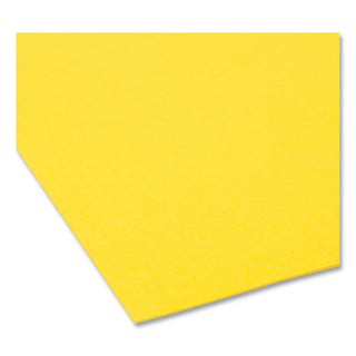 Smead™ Colored Hanging File Folders, Letter Size, 1/5-Cut Tab, Yellow, 25/Box (SMD64069)