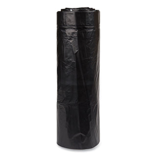 InteplastPitt Low-Density Commercial Can Liners, 60 gal, 1.2 mil, 38" x 58", Black, 10 Bags/Roll, 10 Rolls/Carton (IBSECI385812K)