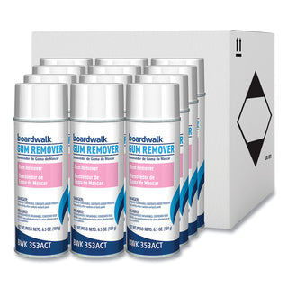 Boardwalk® Chewing Gum and Candle Wax Remover, 6.5 oz Aerosol Spray, 12/Carton (BWK353ACT)