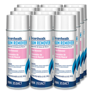 Boardwalk® Chewing Gum and Candle Wax Remover, 6.5 oz Aerosol Spray, 12/Carton (BWK353ACT)