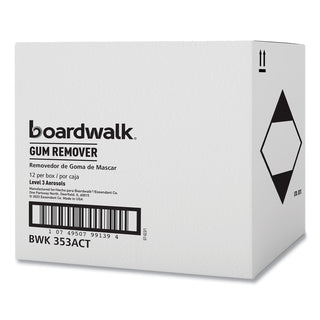 Boardwalk® Chewing Gum and Candle Wax Remover, 6.5 oz Aerosol Spray, 12/Carton (BWK353ACT)