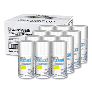 Boardwalk® Metered Air Freshener Refill, Citrus Sunrise, 5.3 oz Aerosol Spray, 12/Carton (BWK904)
