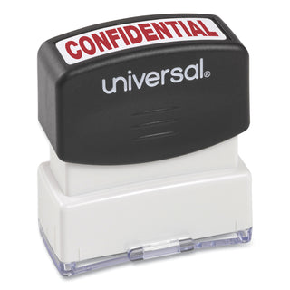Universal® Message Stamp, CONFIDENTIAL, Pre-Inked One-Color, Red (UNV10046)