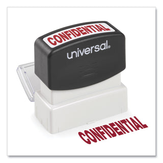 Universal® Message Stamp, CONFIDENTIAL, Pre-Inked One-Color, Red (UNV10046)