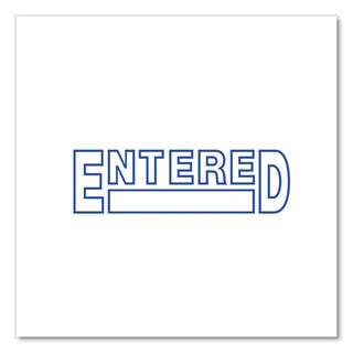 Universal® Message Stamp, ENTERED, Pre-Inked One-Color, Blue (UNV10052)