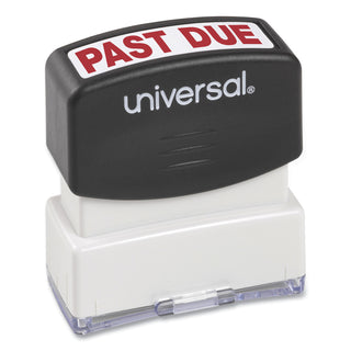 Universal® Message Stamp, PAST DUE, Pre-Inked One-Color, Red (UNV10063)