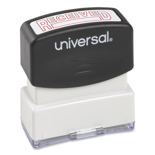 Universal® Message Stamp, RECEIVED, Pre-Inked One-Color, Red (UNV10067)