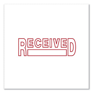 Universal® Message Stamp, RECEIVED, Pre-Inked One-Color, Red (UNV10067)