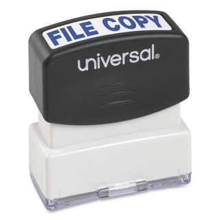 Universal® Message Stamp, FILE COPY, Pre-Inked One-Color, Blue (UNV10104)