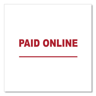 Universal® Message Stamp, PAID ONLINE, Pre-Inked One-Color, Red (UNV10156)