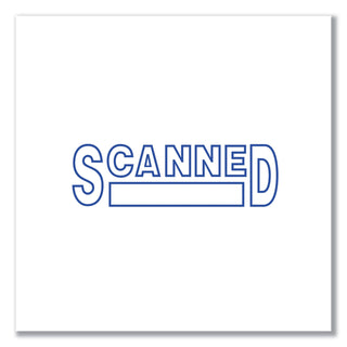 Universal® Message Stamp, SCANNED, Pre-Inked One-Color, Blue (UNV10157)