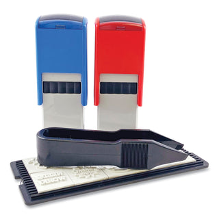 Trodat® Stamp-Ever Stamp, Self-Inking with 10 Dies, 5/8", Blue/Red (USS4630)
