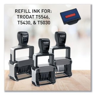 Trodat® Trodat T5430 Stamp Replacement Ink Pad, 1 x 1 5/8, Blue/Red (USSP5430BR)