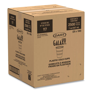 Dart® Conex Galaxy Polystyrene Plastic Cold Cups, 7 oz, Clear, 100/Pack (DCCY7PK)