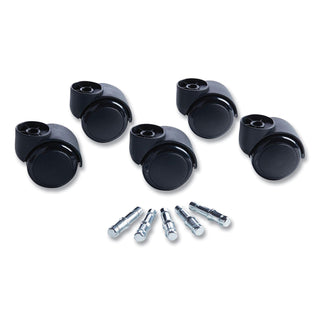 Master Caster® Deluxe Futura Casters, Polyurethane, B and K Stems, 120 lbs/Caster, 5/Set (MAS23620)