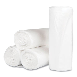 InteplastPitt High-Density Interleaved Commercial Can Liners, 60 gal, 17 microns, 38" x 60", Clear, 200/Carton (S386017N)