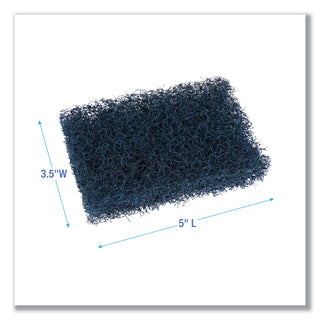 Boardwalk® Extra Heavy-Duty Scour Pad, 3.5 x 5, Dark Blue, 20/Carton (PAD188)