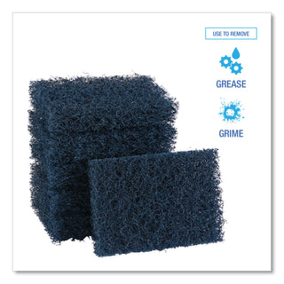 Boardwalk® Extra Heavy-Duty Scour Pad, 3.5 x 5, Dark Blue, 20/Carton (PAD188)