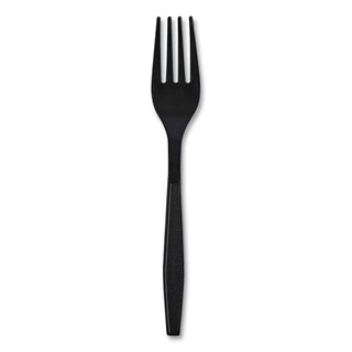 Boardwalk® Heavyweight Wrapped Polypropylene Cutlery, Fork, Black, 1,000/Carton (BWKFORKHWPPBIW)