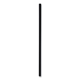 Boardwalk® Wrapped Jumbo Straws, 7.75", Polypropylene, Black, 250/Pack, 50 Packs/Carton (BWKJSTW775B)