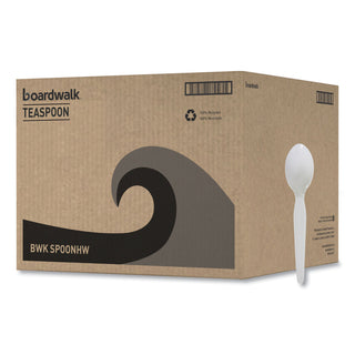 Boardwalk® Heavyweight Polystyrene Cutlery, Teaspoon, White, 1000/Carton (BWKSPOONHW)