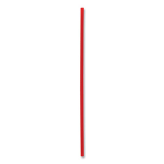 Boardwalk® Single-Tube Stir-Straws,5.25", Polypropylene, Red, 1,000/Pack, 10 Packs/Carton (BWKSTRU525R10)