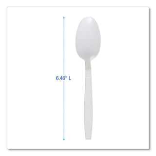 Boardwalk® Heavyweight Polypropylene Cutlery, Teaspoon, White, 1000/Carton (BWKTEAHWPPWH)