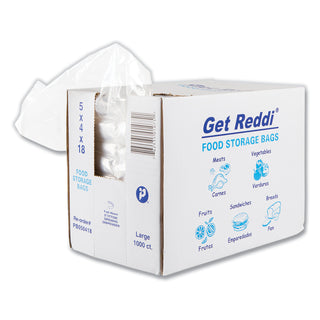 InteplastPitt Food Bags, 0.75 mil, 5" x 18", Clear, 1,000/Carton (IBSPB050418)
