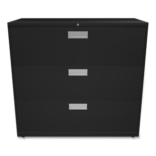 HON® 600 Series Three-Drawer Lateral File, 42w x 18d x 39.13h, Black (HON693LP)