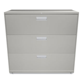 HON® 600 Series Three-Drawer Lateral File, 42w x 18d x 39.13h, Light Gray (HON693LQ)
