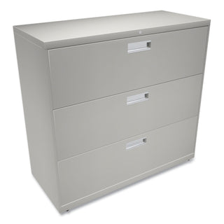 HON® 600 Series Three-Drawer Lateral File, 42w x 18d x 39.13h, Light Gray (HON693LQ)