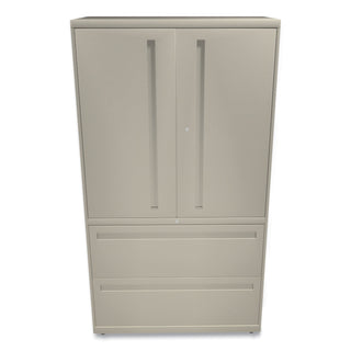 HON® 700 Series Lateral File with Storage Cabinet, 36w x 18d x 64.25h, Putty (HON785LSL)