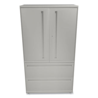 HON® 700 Series Lateral File with Storage Cabinet, 36w x 18d x 64.25h, Light Gray (HON785LSQ)