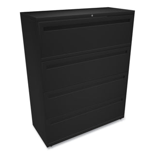 HON® 700 Series Four-Drawer Lateral File, 42w x 18d x 525h, Black (HON794LP)